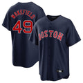 Odoa B.Red Sox #49 Tim Wakefield Player Navy Home Game Stitched Jerseys