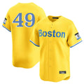 Odoa B.Red Sox #49 Tim Wakefield Player Yellow Limited Home Game Stitched Jerseys
