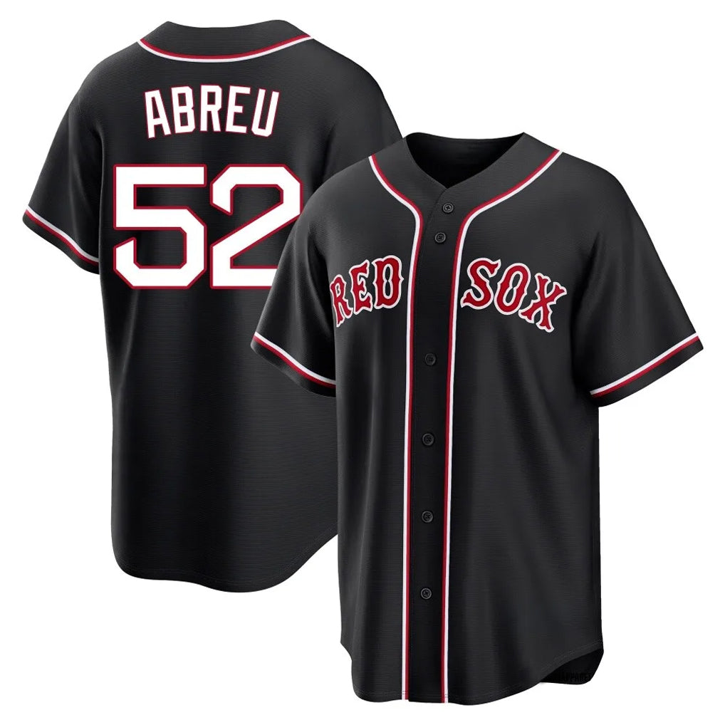 Odoa B.Red Sox #52 Wilyer Abreu Player Black Out Home Game Stitched Jerseys