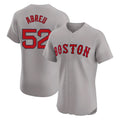 Odoa B.Red Sox #52 Wilyer Abreu Player Gray Road Limited Elite Home Game Stitched Jerseys
