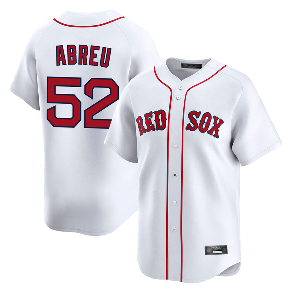 Odoa B.Red Sox #52 Wilyer Abreu Player White Limited Home Game Stitched Jerseys