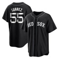 Odoa B.Red Sox #55 Ranger Su¡§¡érez Player Black Home Game Stitched Jerseys