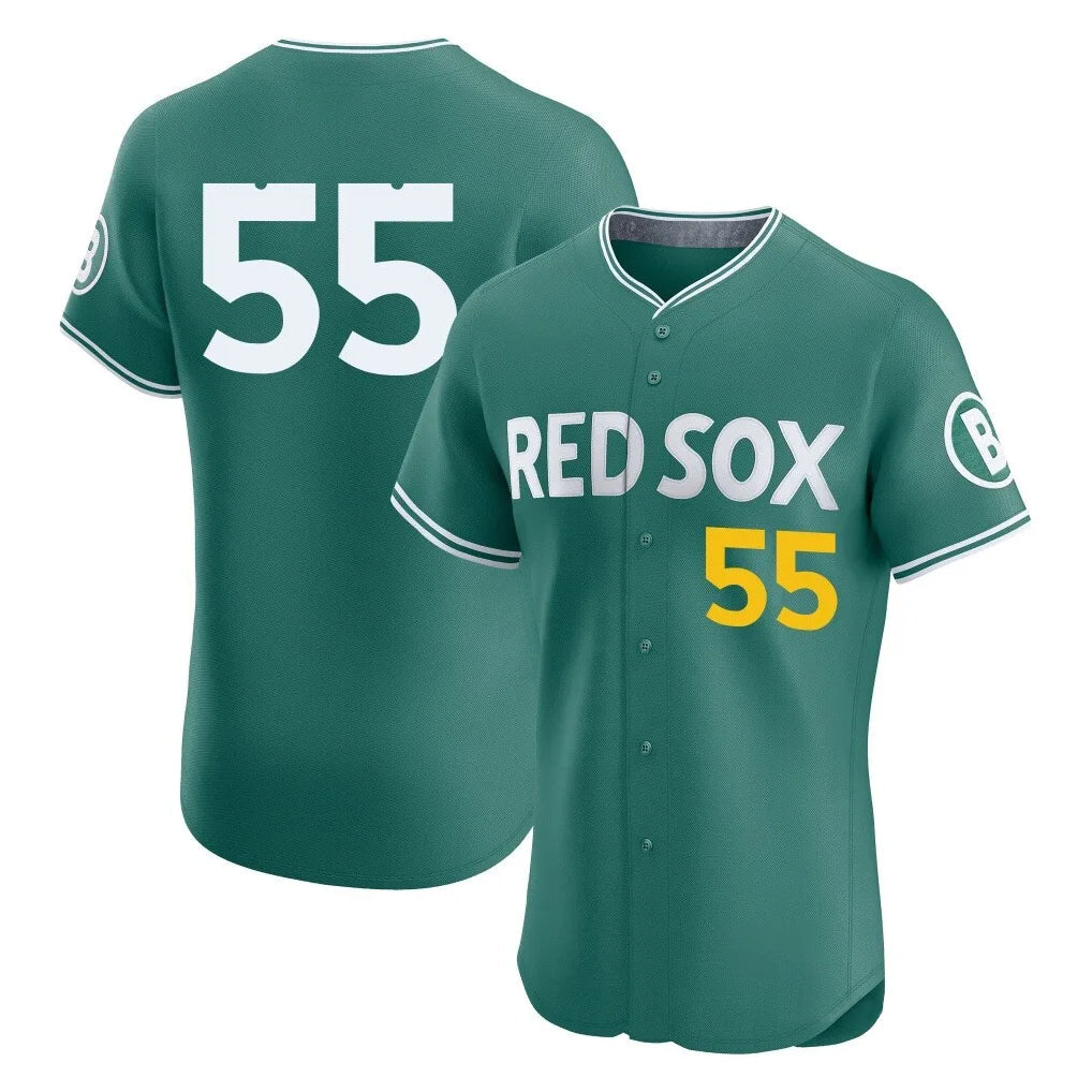 Odoa B.Red Sox #55 Ranger Su¡§¡érez Player Green City Connect Limited Elite Home Game Stitched Jerseys