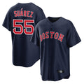 Odoa B.Red Sox #55 Ranger Su¡§¡érez Player Navy Home Game Stitched Jerseys