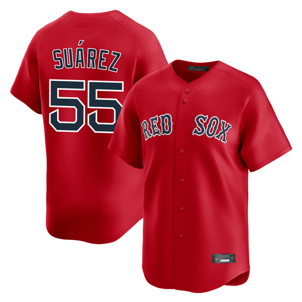 Odoa B.Red Sox #55 Ranger Su¡§¡érez Player Red Limited Home Game Stitched Jerseys