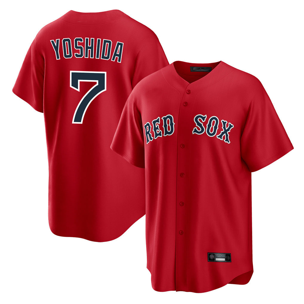Odoa B.Red Sox #7 Masataka Yoshida Player Red Home Game Stitched Jersey