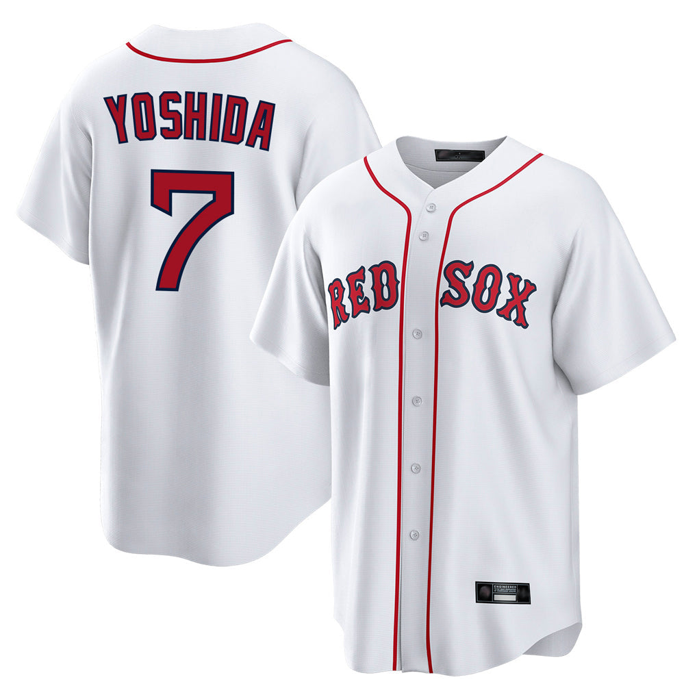 Odoa B.Red Sox #7 Masataka Yoshida Player White Home Game Stitched Jersey