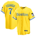 Odoa B.Red Sox #7 Masataka Yoshida Player Yellow Home Game Stitched Jersey