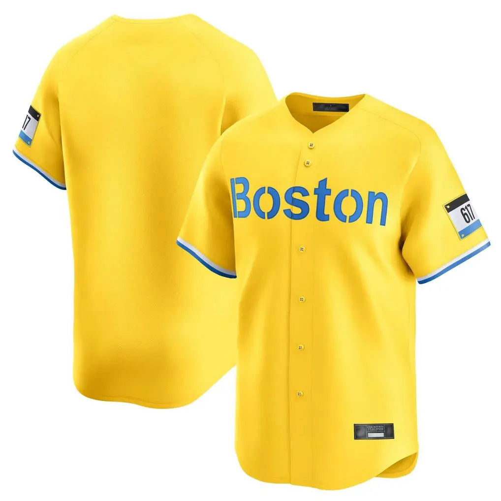 Odoa B.Red Sox Blank Player Yellow Limited Home Game Stitched Jerseys