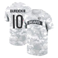 Odoa C.Bears #10 Luther Burden III Player Arctic Camo Salute to Service Performance T-Shirt Limited Stitched Jerseys