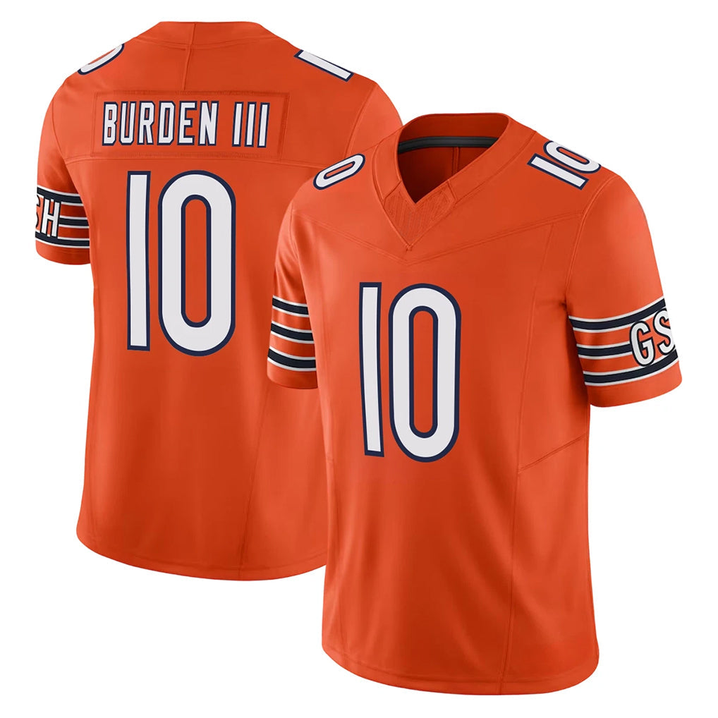 Odoa C.Bears #10 Luther Burden III Player Orange Vapor F.U.S.E. Limited Home Game Stitched Jerseys