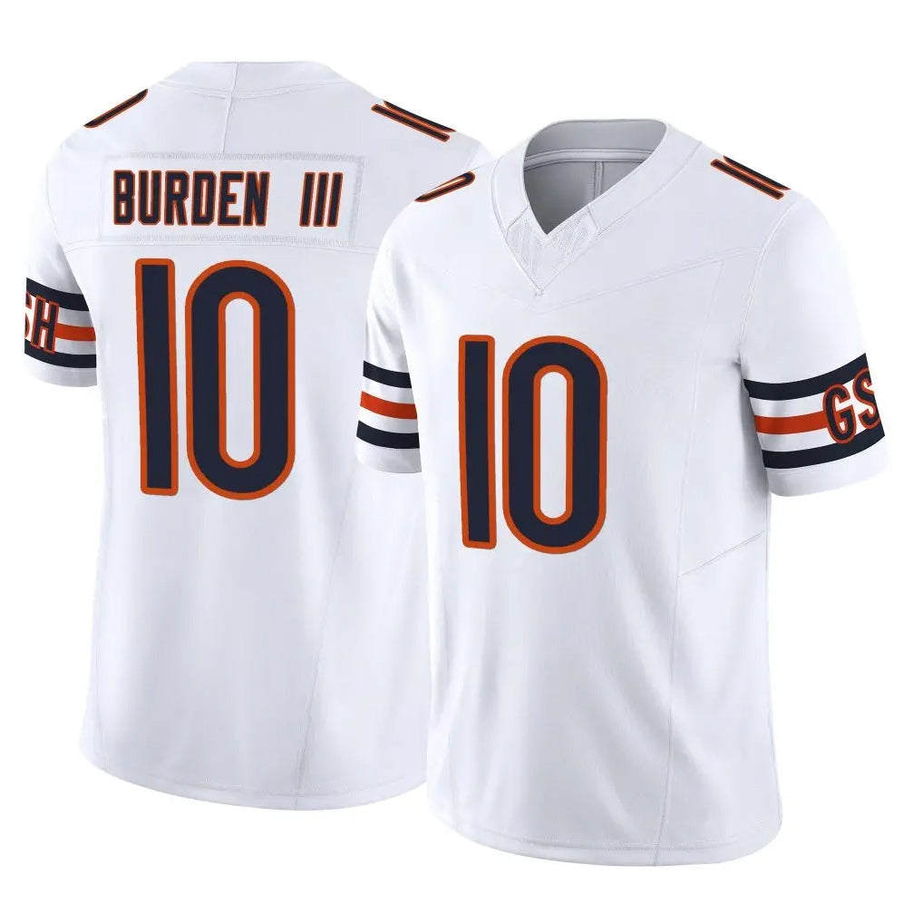 Odoa C.Bears #10 Luther Burden III Player White Vapor F.U.S.E. Limited Home Game Stitched Jerseys