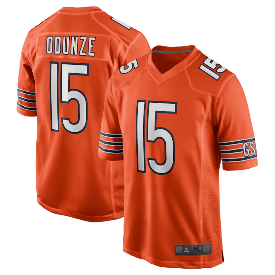 Odoa C.Bears #15 Rome Odunze Orange Player Game Stitched Jerseys