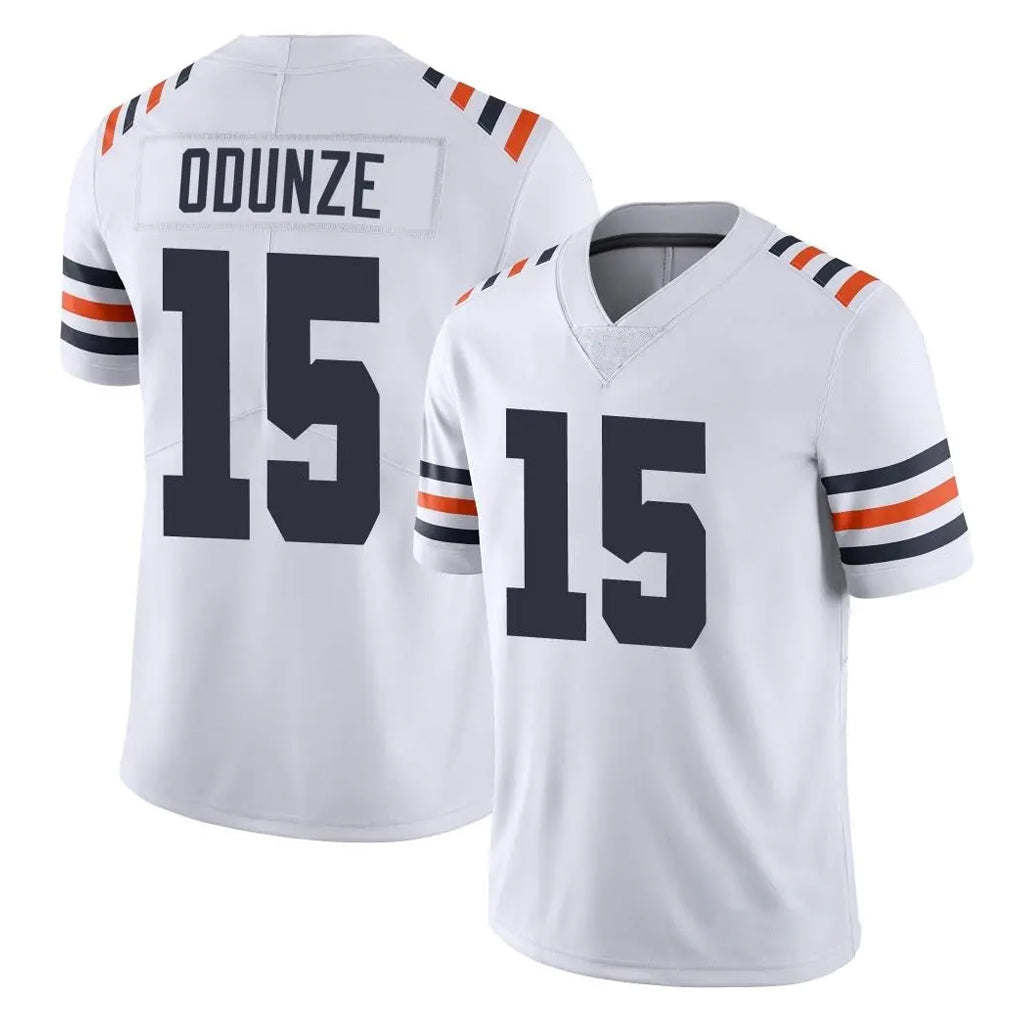 Odoa C.Bears #15 Rome Odunze Player White Classic Vapor Limited Home Game Stitched Jerseys