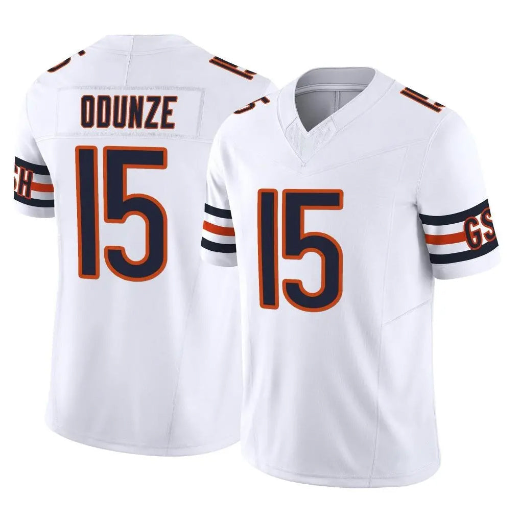 Odoa C.Bears #15 Rome Odunze Player White Vapor F.U.S.E. Limited Home Game Stitched Jerseys