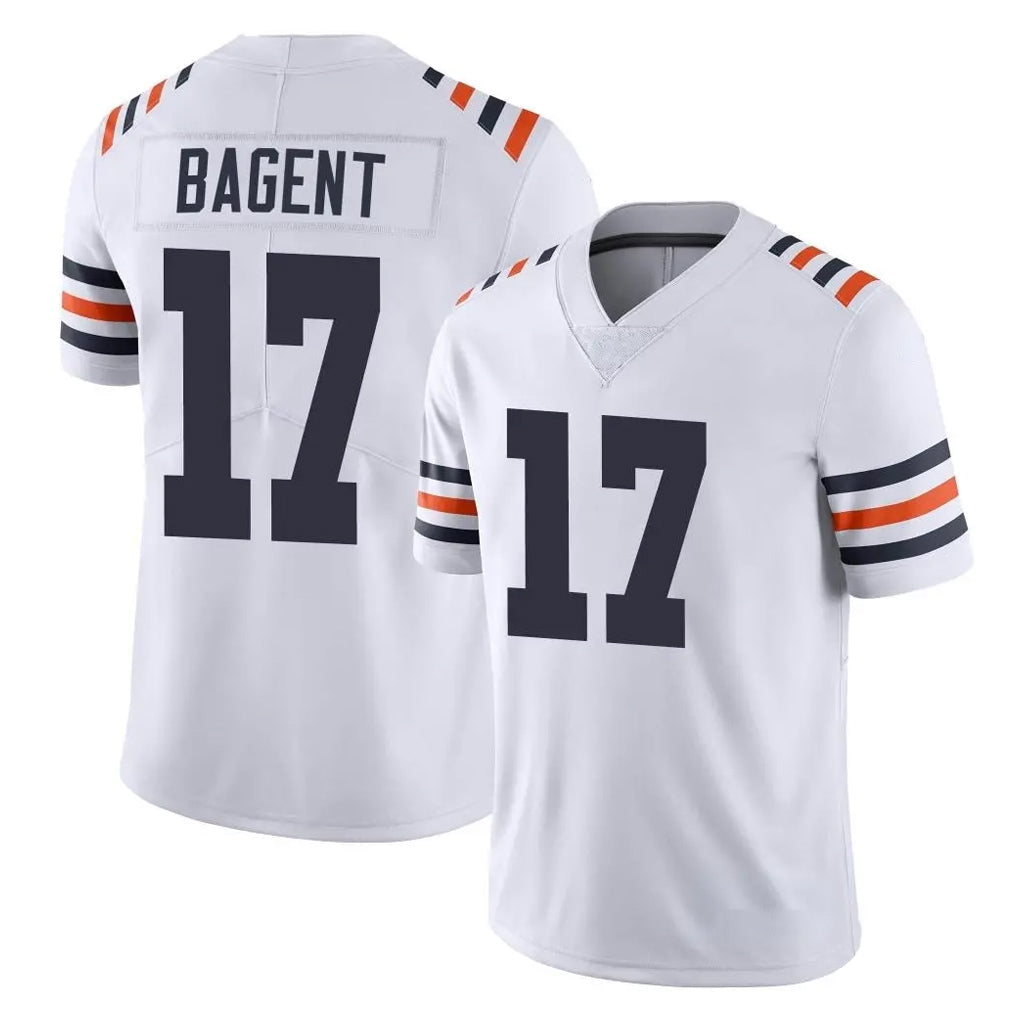 Odoa C.Bears #17 Tyson Bagent Player White Classic Vapor Limited Home Game Stitched Jerseys