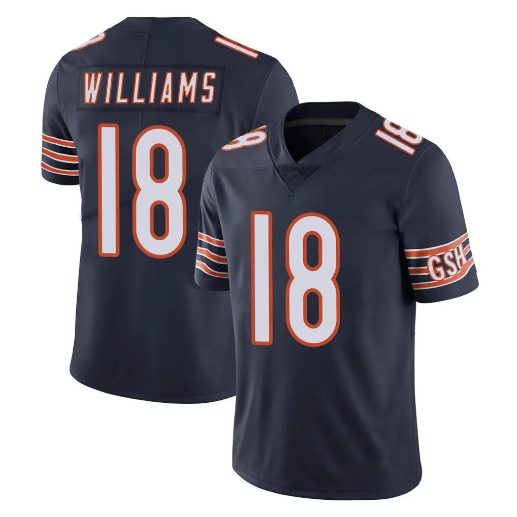 Odoa C.Bears #18 Caleb Williams Player Navy Vapor Untouchable Limited Home Game Stitched Jerseys