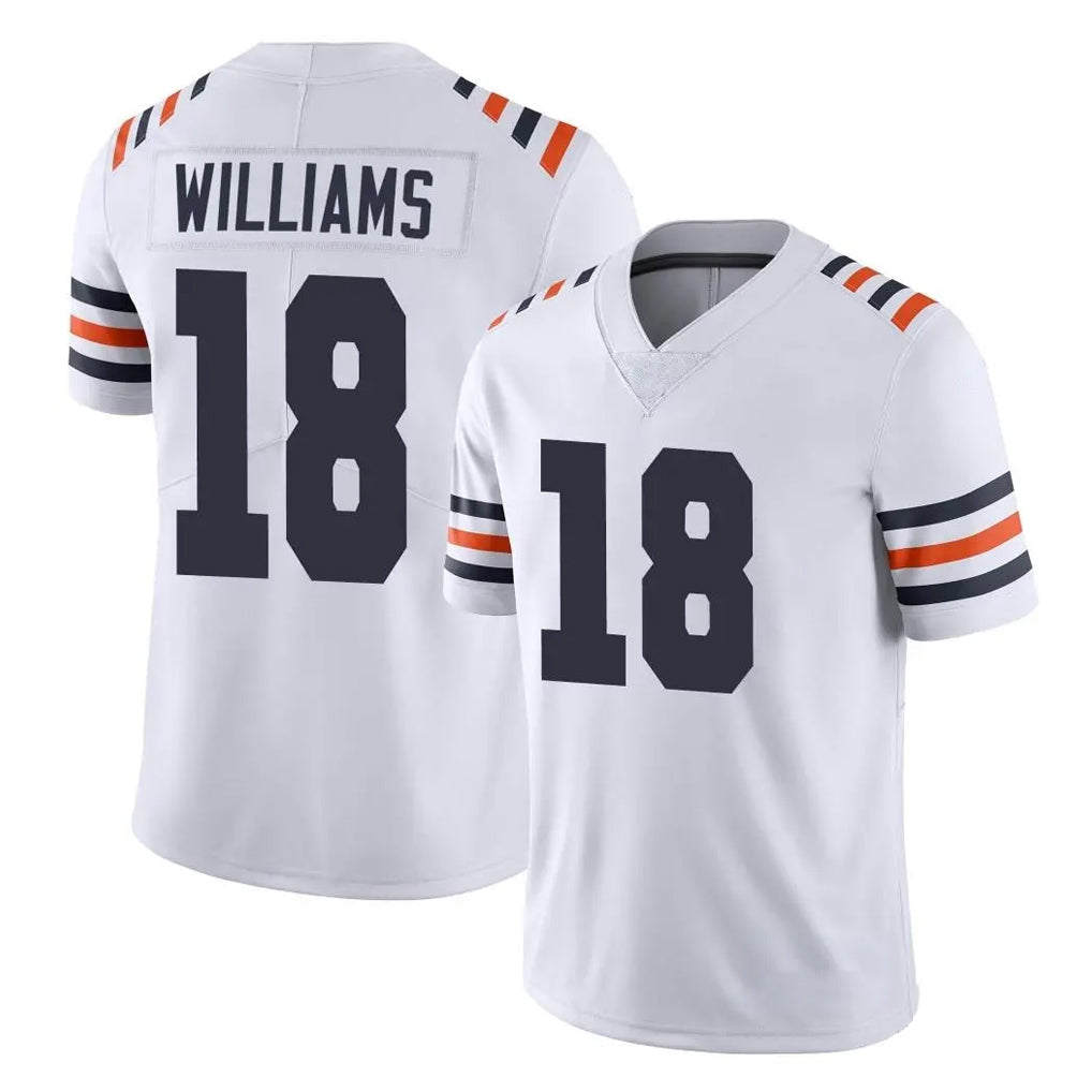 Odoa C.Bears #18 Caleb Williams Player White Classic Vapor Limited Home Game Stitched Jerseys