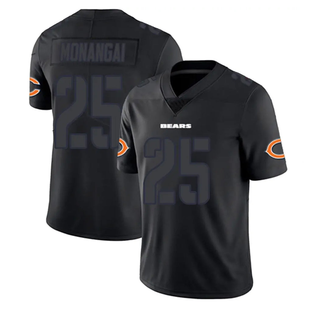 Odoa C.Bears #25 Kyle Monangai Player Black Impact Limited Game Stitched Jerseys