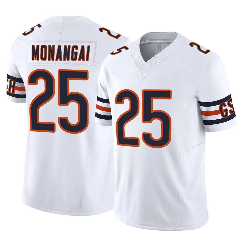 Odoa C.Bears #25 Kyle Monangai Player White Vapor F.U.S.E. Limited Home Game Stitched Jerseys
