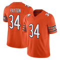 Odoa C.Bears #34 Walter Payton Player Orange Vapor F.U.S.E. Limited Home Game Stitched Jerseys