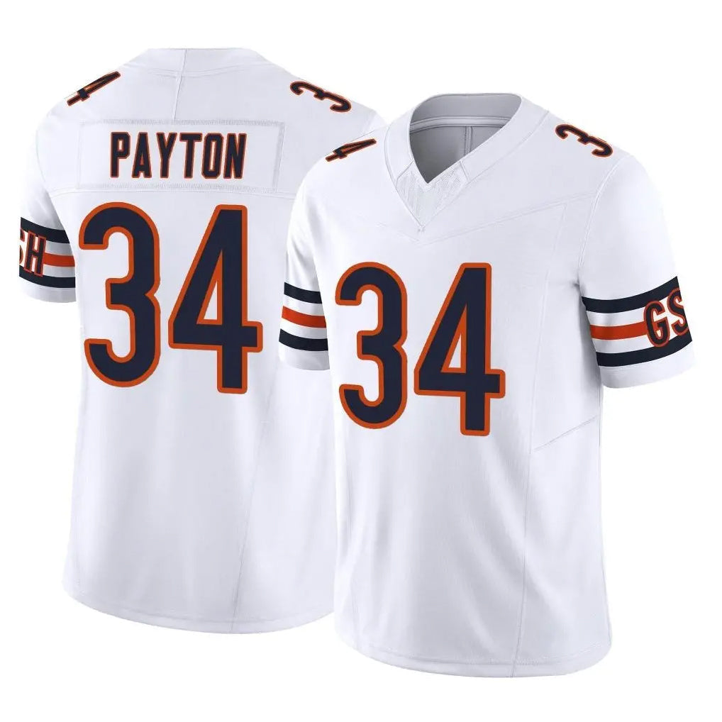 Odoa C.Bears #34 Walter Payton Player White Vapor F.U.S.E. Limited Home Game Stitched Jerseys