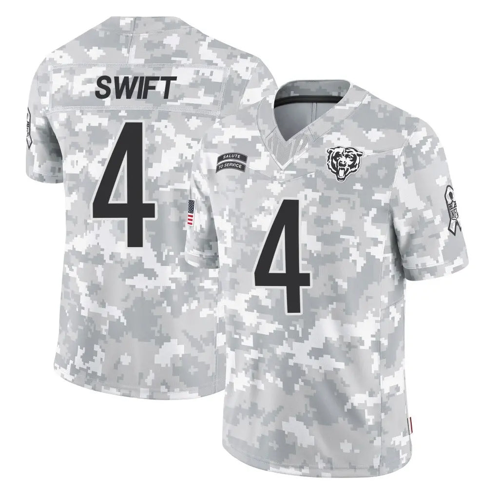 Odoa C.Bears #4 D'Andre Swift Player Arctic Camo Salute to Service Limited Stitched Jerseys
