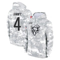 Odoa C.Bears #4 D'Andre Swift Player Arctic Camo Salute to Service Pullover Hoodies Limited Stitched Jerseys