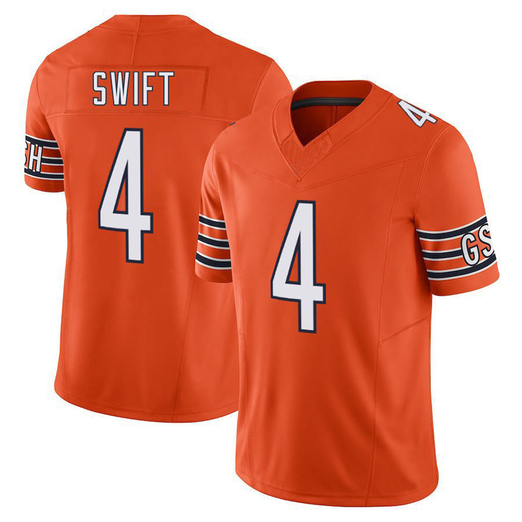 Odoa C.Bears #4 D'Andre Swift Player Orange Vapor F.U.S.E. Limited Home Game Stitched Jerseys