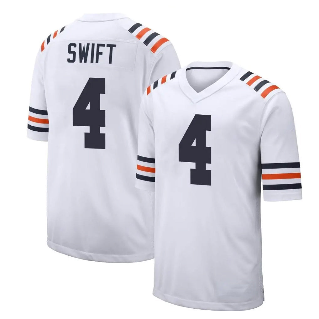 Odoa C.Bears #4 D'Andre Swift Player White Classic Home Game Stitched Jerseys