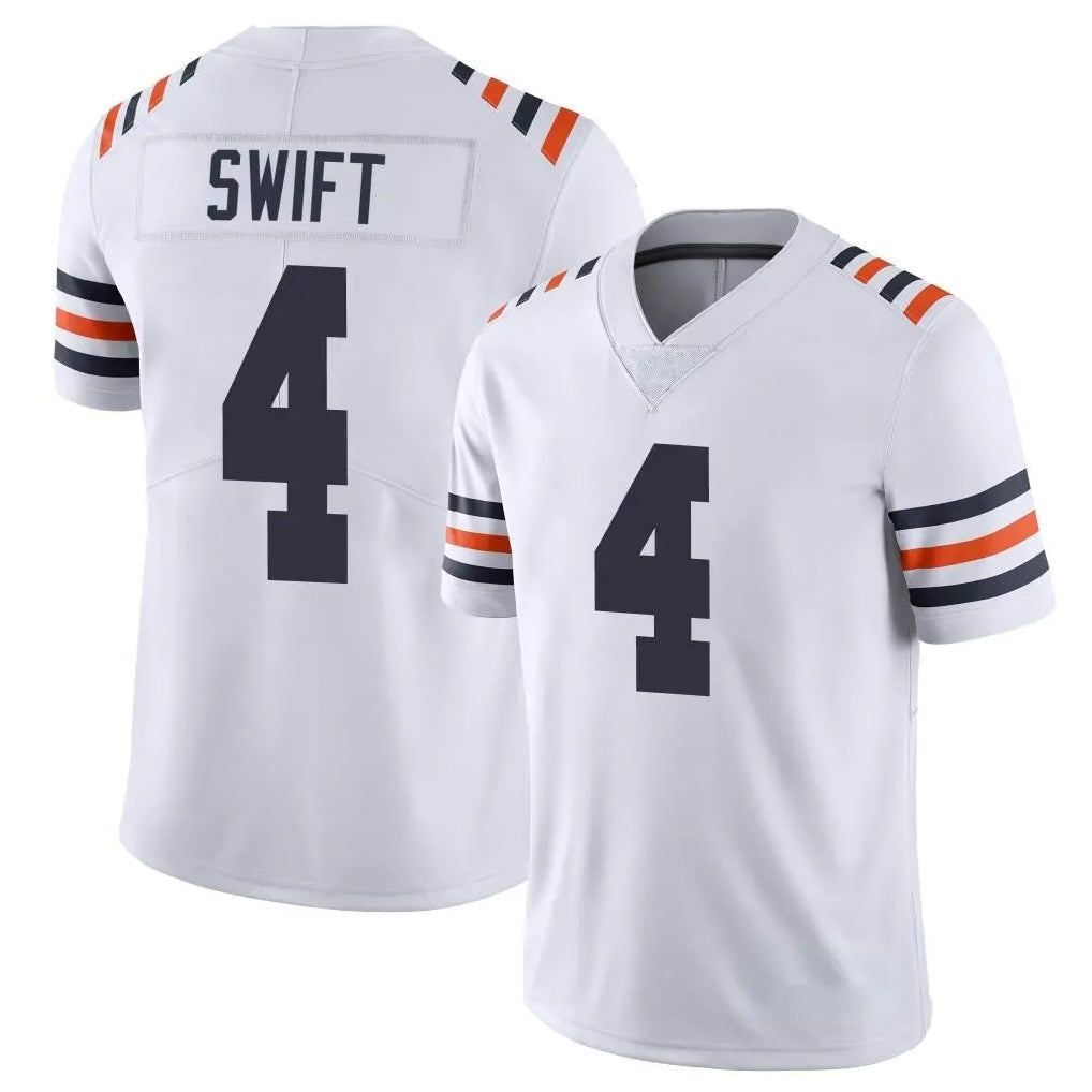 Odoa C.Bears #4 D'Andre Swift Player White Classic Vapor Limited Home Game Stitched Jerseys