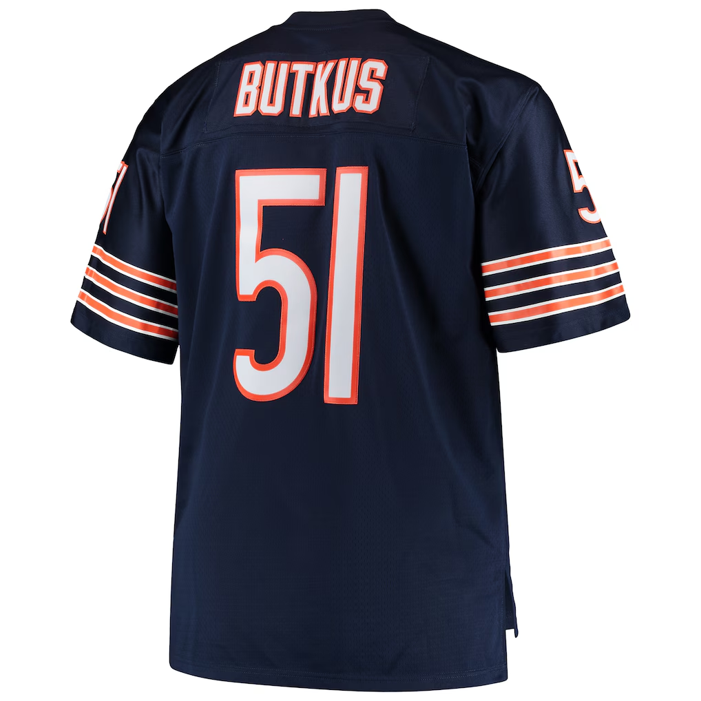 Odoa C.Bears #51 Dick Butkus Mitchell & Ness Navy Big & Tall 1966 Retired Player Replica Jersey