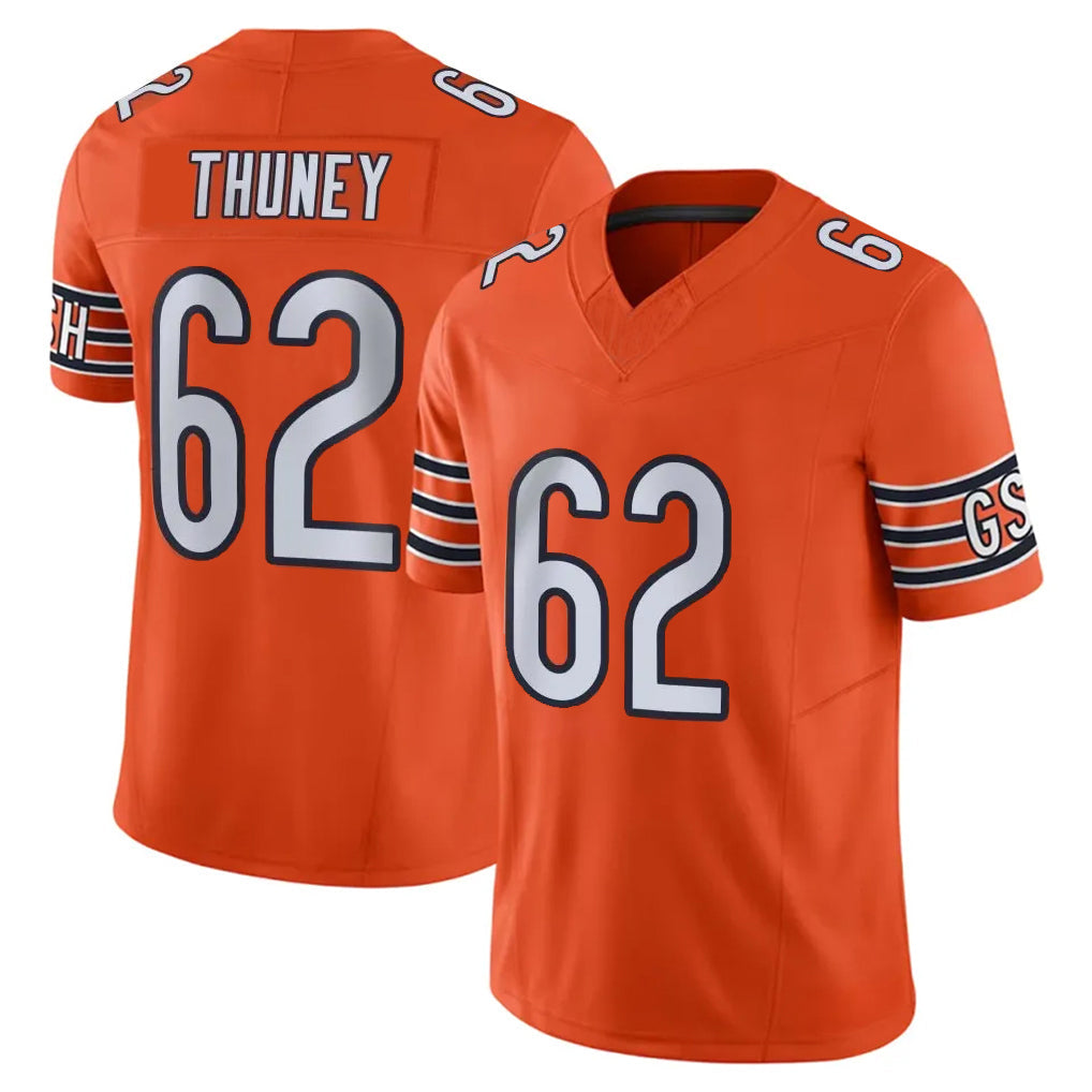 Odoa C.Bears #62 Joe Thuney Player Orange Vapor F.U.S.E. Limited Home Game Stitched Jerseys