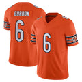 Odoa C.Bears #6 Kyler Gordon Player Orange Vapor F.U.S.E. Limited Home Game Stitched Jerseys