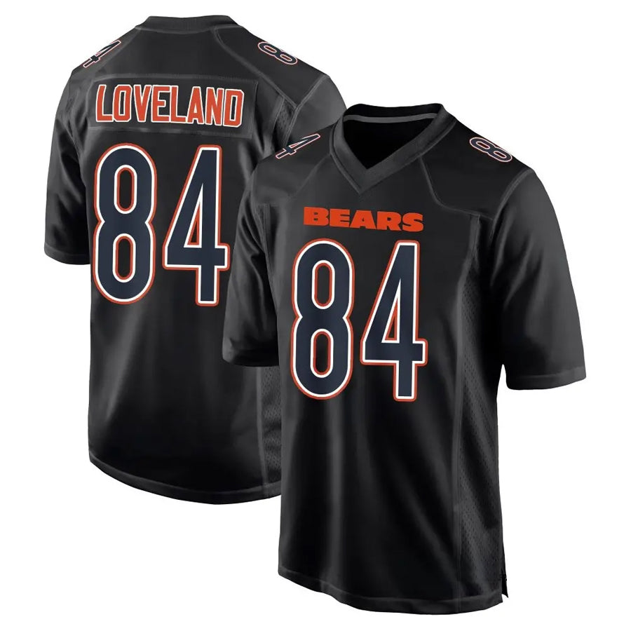 Odoa C.Bears #84 Colston Loveland Player Carbon Black Fashion Game Stitched Jerseys