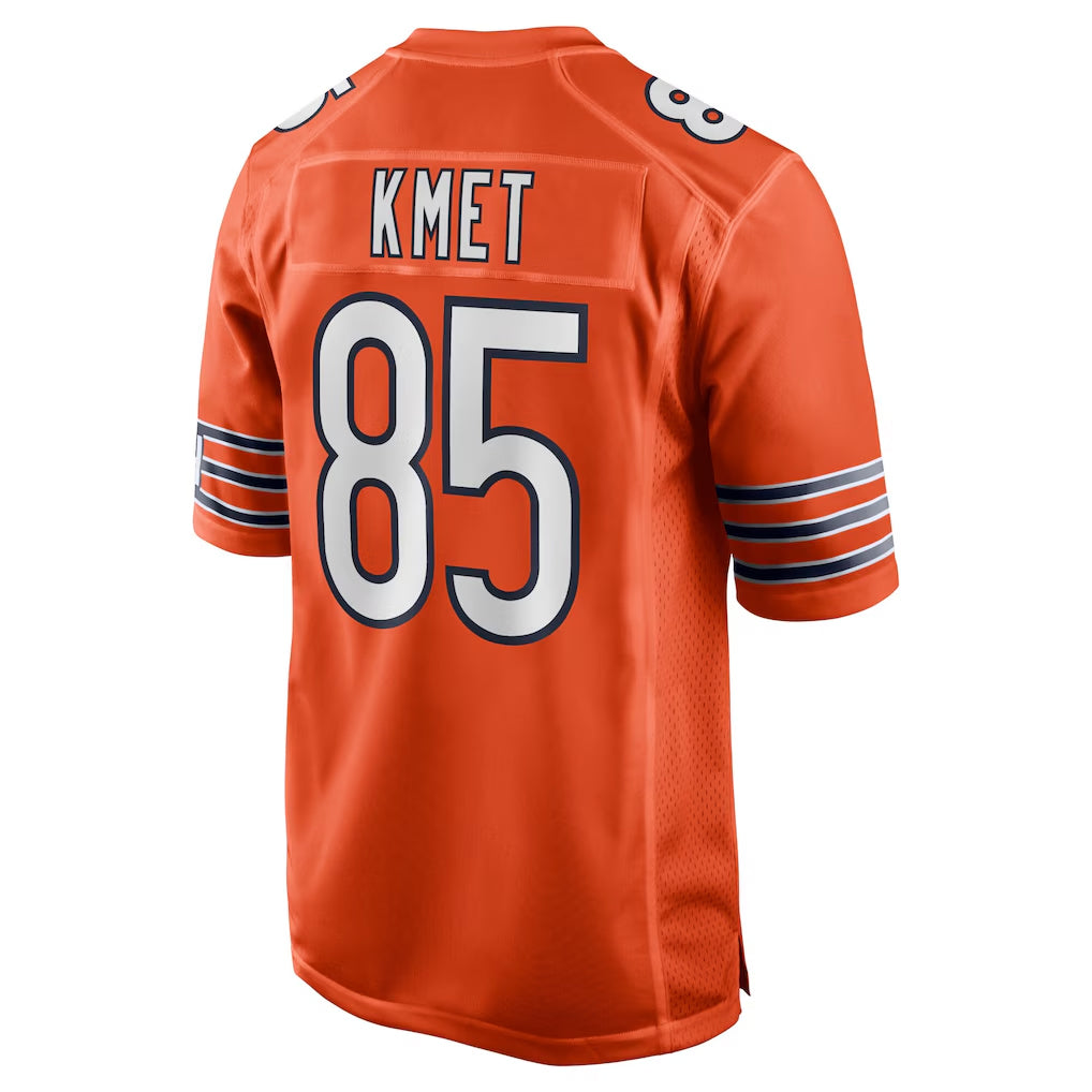 Odoa C.Bears #85 Cole Kmet Player Orange Home Game Stitched Jerseys