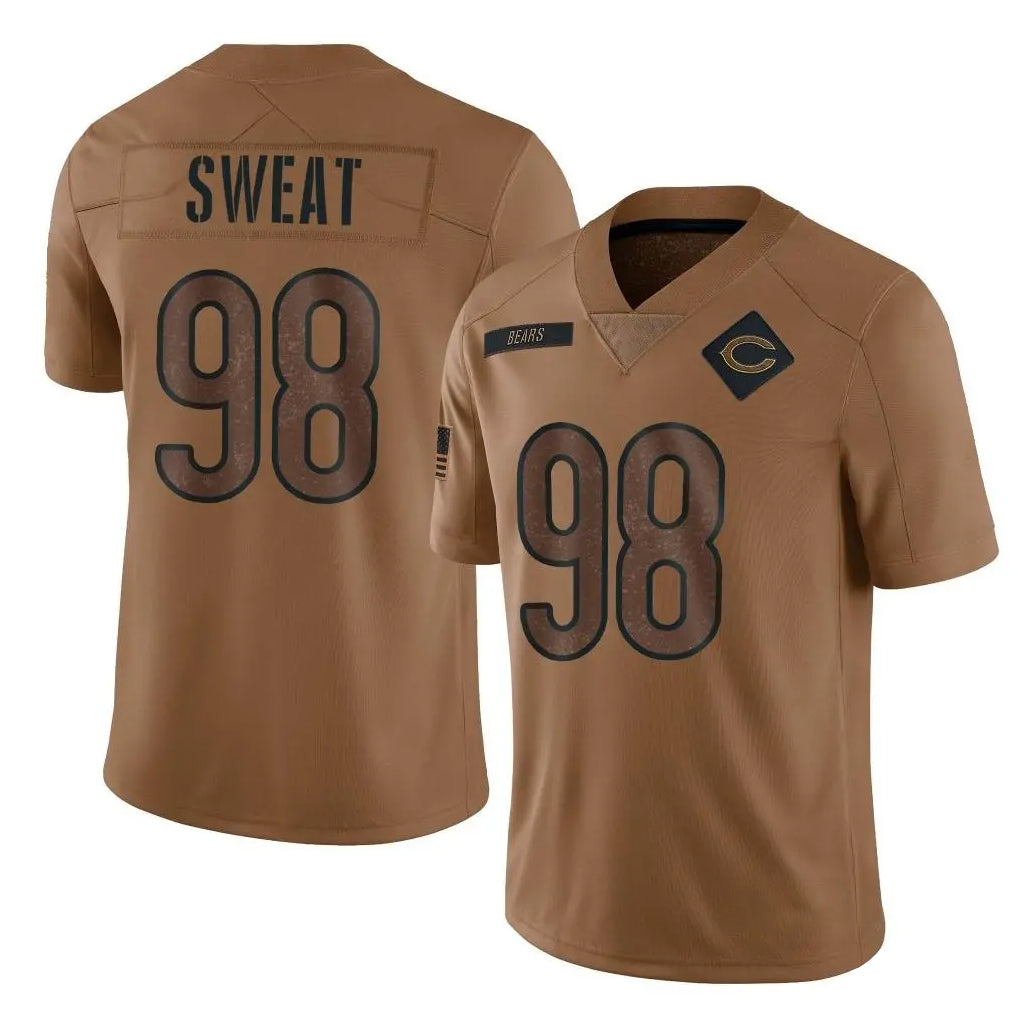 Odoa C.Bears #98 Montez Sweat Player Brown Salute to Service Limited Stitched Jerseys