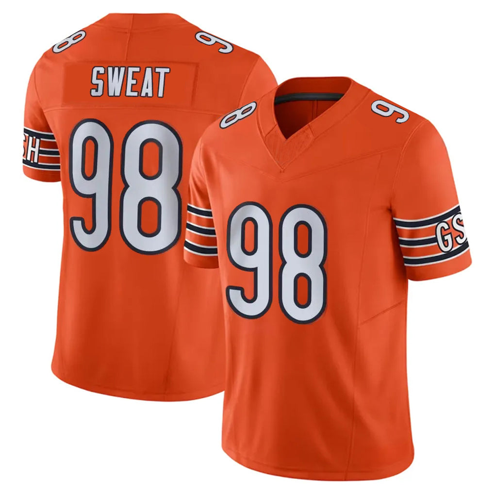 Odoa C.Bears #98 Montez Sweat Player Orange Vapor F.U.S.E. Limited Home Game Stitched Jerseys