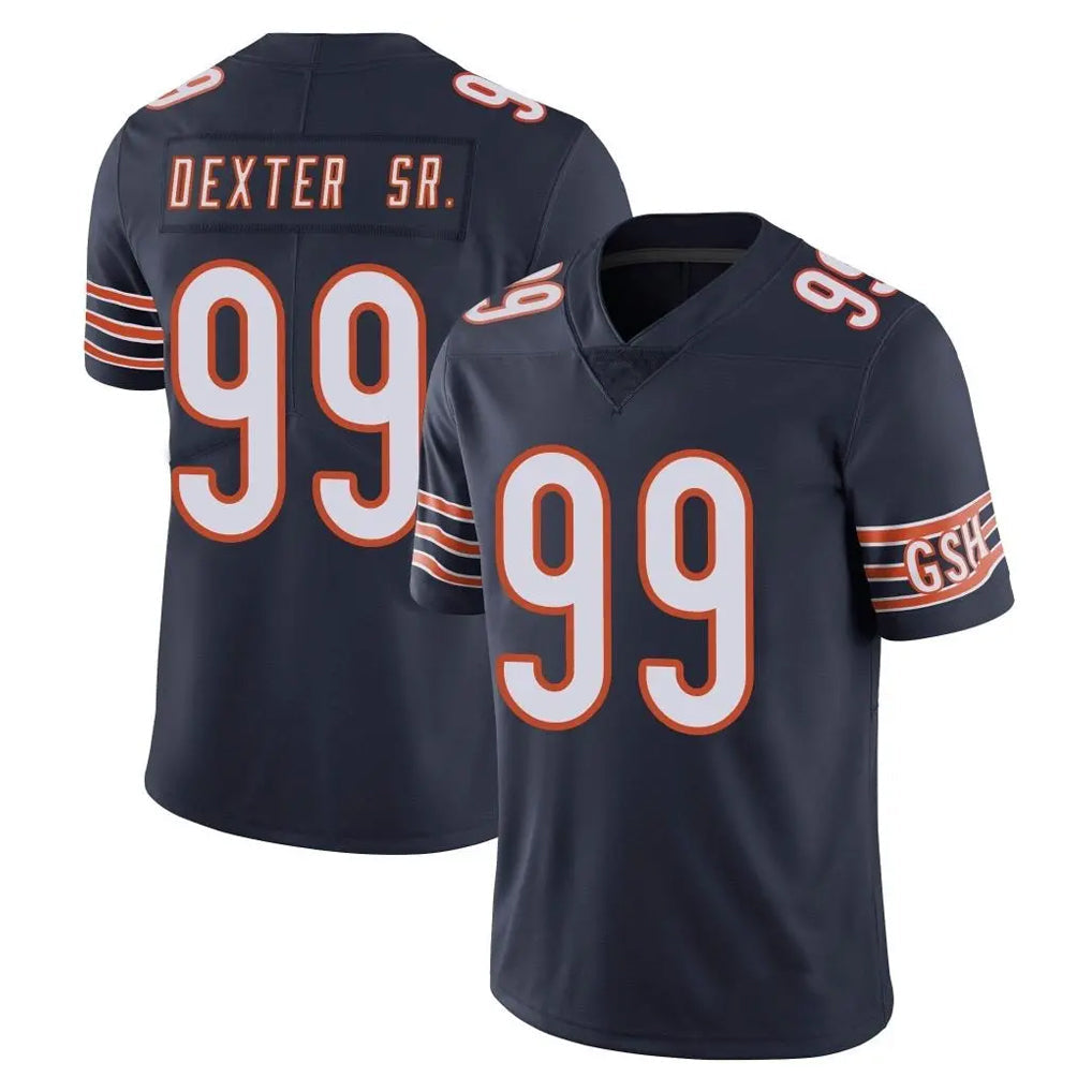 Odoa C.Bears #99 Gervon Dexter Sr. Player Navy Vapor Untouchable Limited Home Game Stitched Jerseys