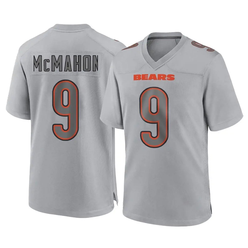 Odoa C.Bears #9 Jim McMahon Player Gray Atmosphere Fashion Game Stitched Jerseys