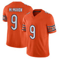 Odoa C.Bears #9 Jim McMahon Player Orange Vapor F.U.S.E. Limited Home Game Stitched Jerseys