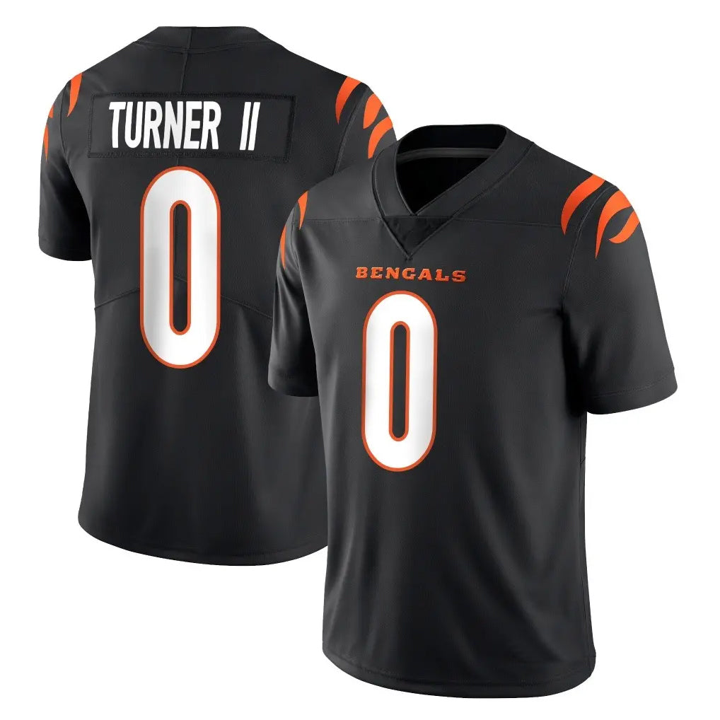 Odoa C.Bengals #0 DJ Turner II Player Black Vapor Untouchable Limited Home Game Stitched Jerseys