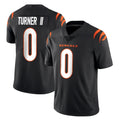 Odoa C.Bengals #0 DJ Turner II Player Black Vapor Untouchable Limited Home Game Stitched Jerseys
