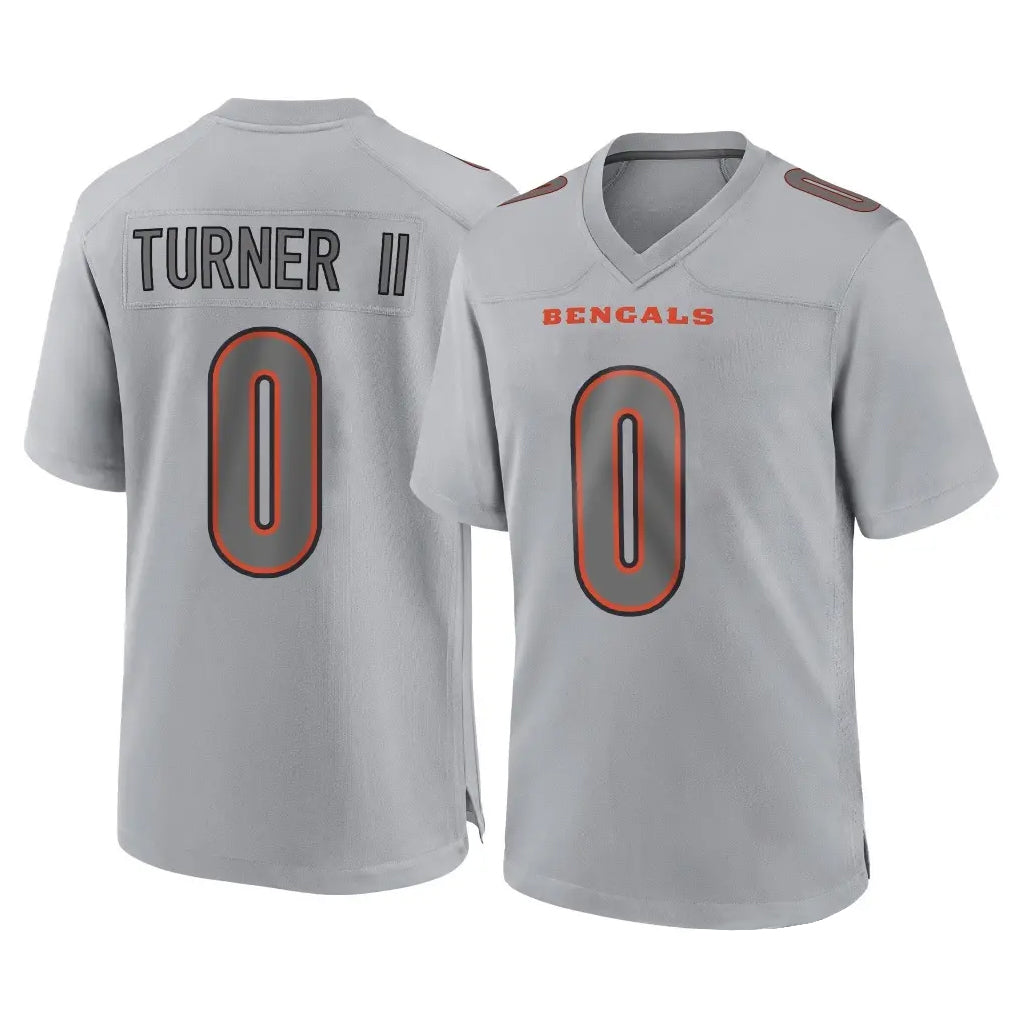 Odoa C.Bengals #0 DJ Turner II Player Gray Atmosphere Fashion Game Stitched Jerseys