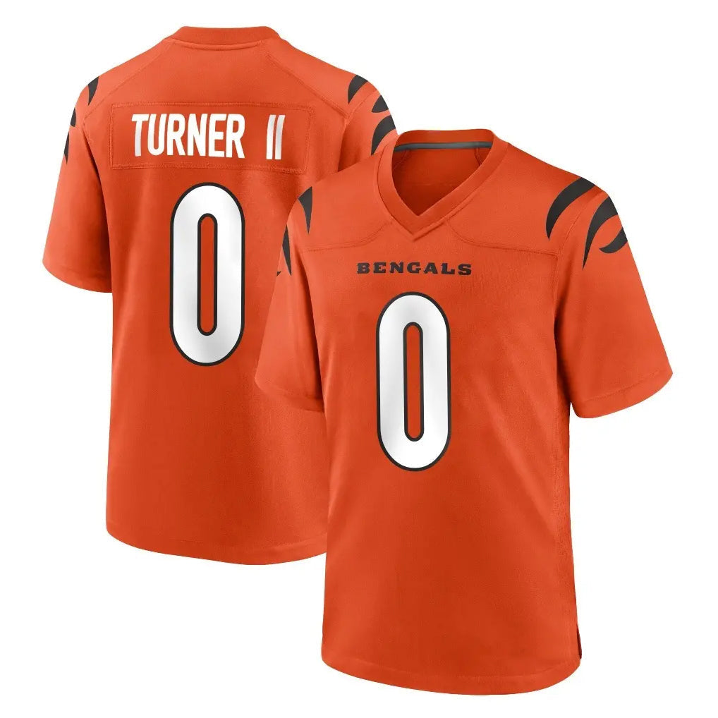 Odoa C.Bengals #0 DJ Turner II Player Orange Home Game Stitched Jerseys
