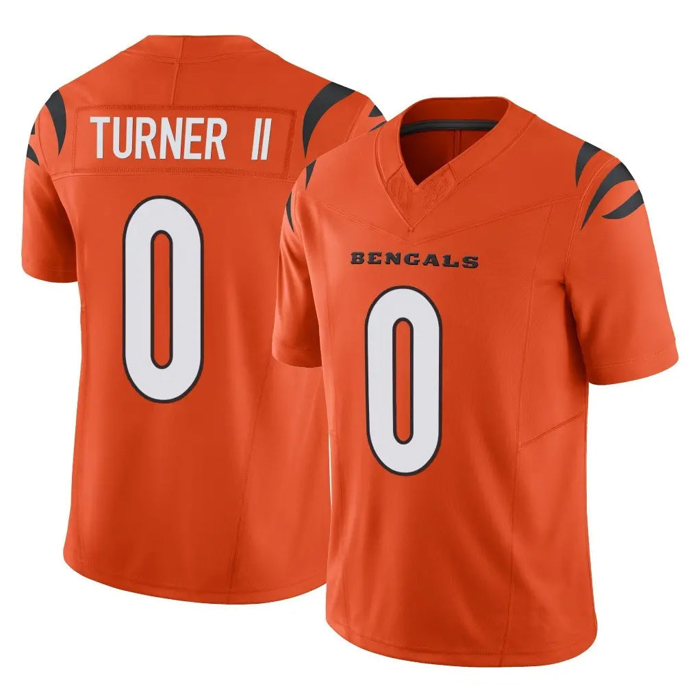 Odoa C.Bengals #0 DJ Turner II Player Orange Vapor F.U.S.E. Limited Home Game Stitched Jerseys