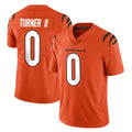 Odoa C.Bengals #0 DJ Turner II Player Orange Vapor Untouchable Limited Home Game Stitched Jerseys