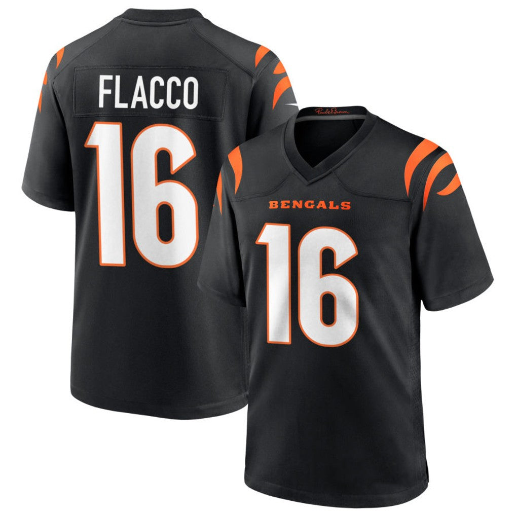 Odoa C.Bengals #16 Joe Flacco Player Black Home Game Stitched Jerseys