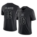 Odoa C.Bengals #16 Joe Flacco Player Black Reflective Limited Game Stitched Jerseys
