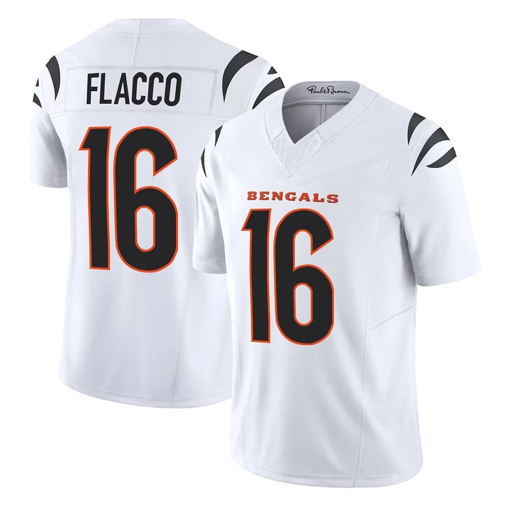 Odoa C.Bengals #16 Joe Flacco Player White Vapor F.U.S.E. Limited Home Game Stitched Jerseys